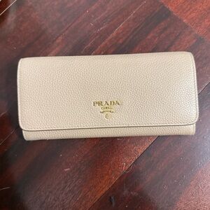 Prada Tan Leather Wallet